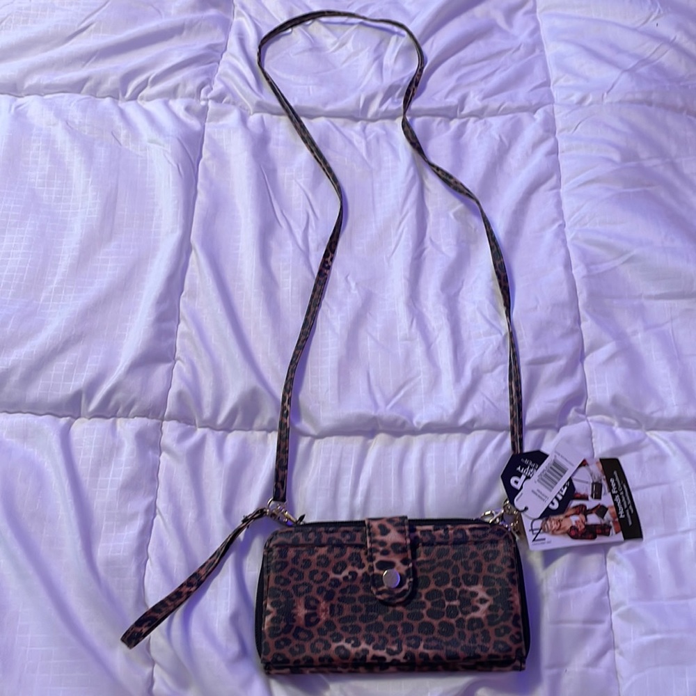 new directions cheetah print purse never used!